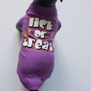 Halloween Dog Tee Lick or Treat  S